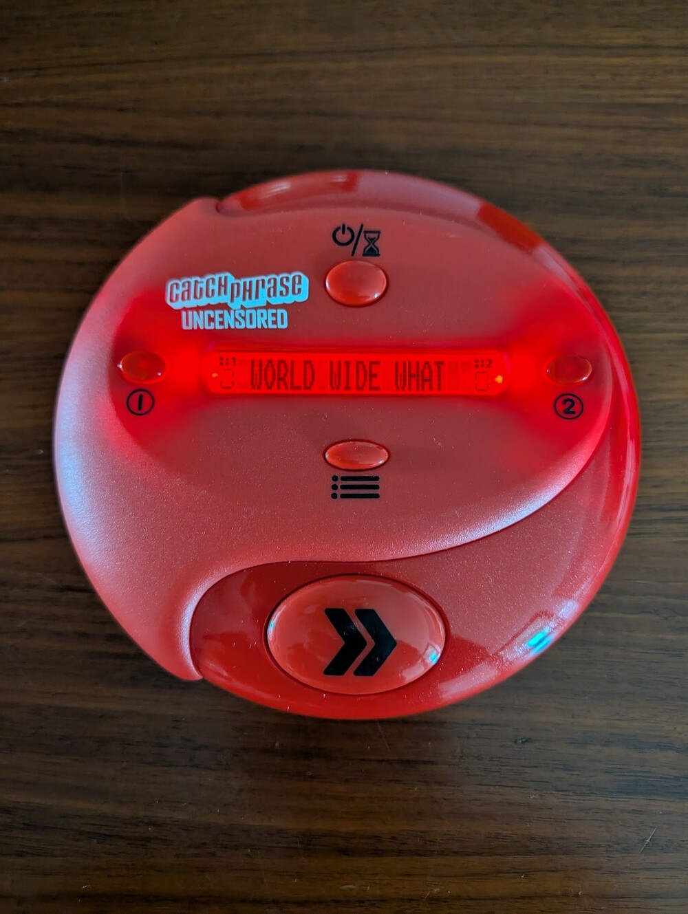 Hasbro Catch Phrase Uncensored Red Handheld Electronic Game Tested Adult Party - Picture 3 of 3